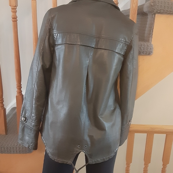 DANIER Leather Dark Green Jacket- 3XS- Fits Like Women's Regular Size Small - Picture 5 of 8